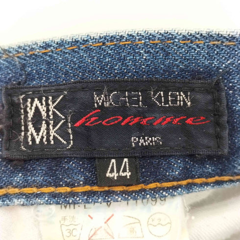 ミッシェルクランオム MICHEL KLEIN HOMME ロゴレザーパッチ ジップフライ ストレート デニム パンツ メンズ FR:40-44