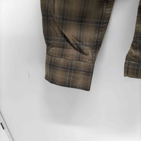 ダブルアールエルラルフローレン RRL RALPH LAUREN CARTER CAMP LONG SLEEVE SPORT SHIRT L/S 開襟チェックシャツ メンズ import:XS