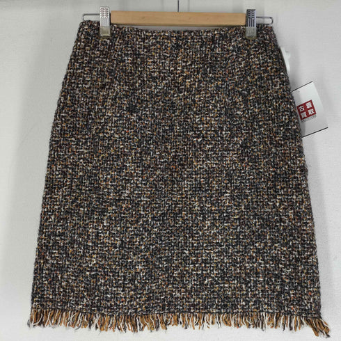マックスマーラ MAX MARA ツイードフリンジスカート 五分丈 レディース JPN:36