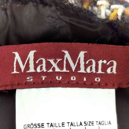 マックスマーラ MAX MARA ツイードフリンジスカート 五分丈 レディース JPN:36