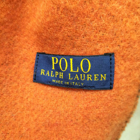 ポロラルフローレン POLO RALPH LAUREN MADE IN ITALY スモールポニー刺繍フリンジマフラー メンズ