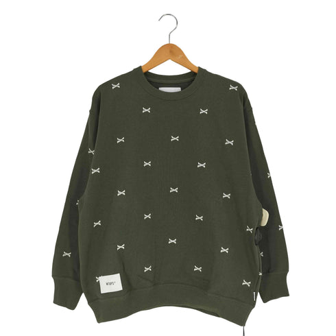 ダブルタップス WTAPS ACNE SWEATER クロスボーン クルーネックスウェット メンズ 01