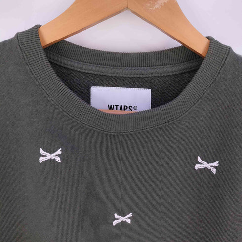 ダブルタップス WTAPS ACNE SWEATER クロスボーン クルーネックスウェット メンズ 01