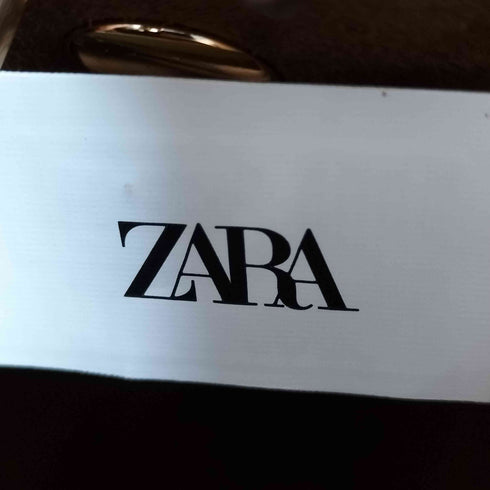 ザラ ZARA ゴールドバックル フェイクレザー ショルダー バッグ レディース