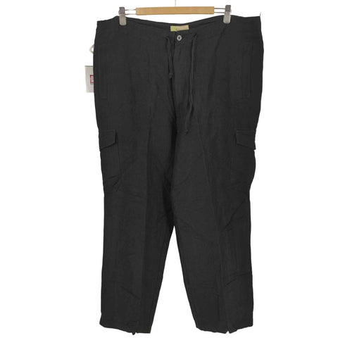 キューバベラ CUBAVERA リネンレーヨン カーゴパンツ ヘリンボーン メンズ 44INCH