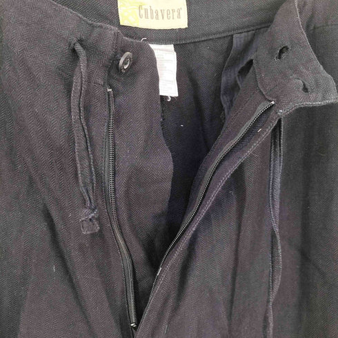 キューバベラ CUBAVERA リネンレーヨン カーゴパンツ ヘリンボーン メンズ 44INCH