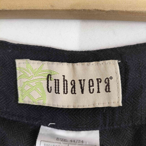 キューバベラ CUBAVERA リネンレーヨン カーゴパンツ ヘリンボーン メンズ 44INCH