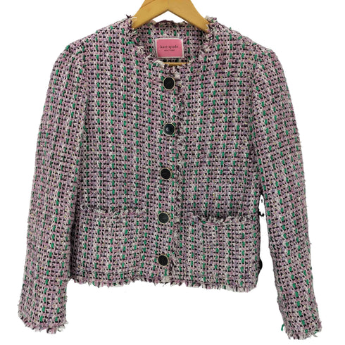 ケイトスペード Kate spade ノーカラーツイードジャケット レディース JPN:0