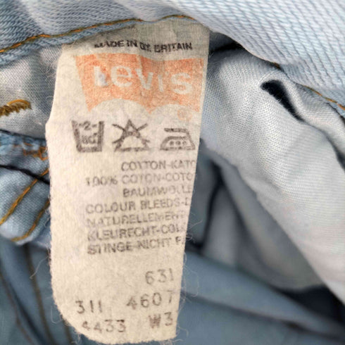 リーバイス Levis 英国製 80S 42TALON 631 カラーデニム メンズ W33
