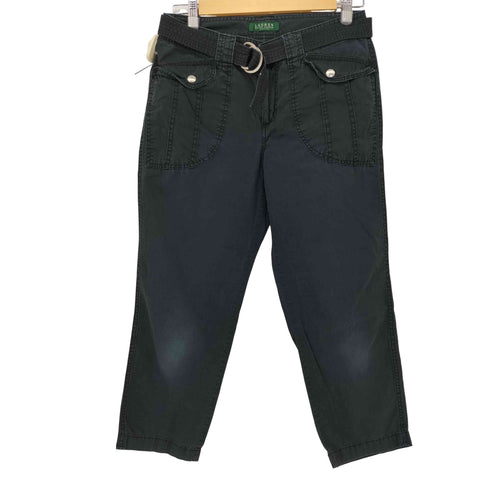ローレンラルフローレン LAUREN RALPH LAUREN ベルテッド デザインポケット テーパードパンツ レディース 4P