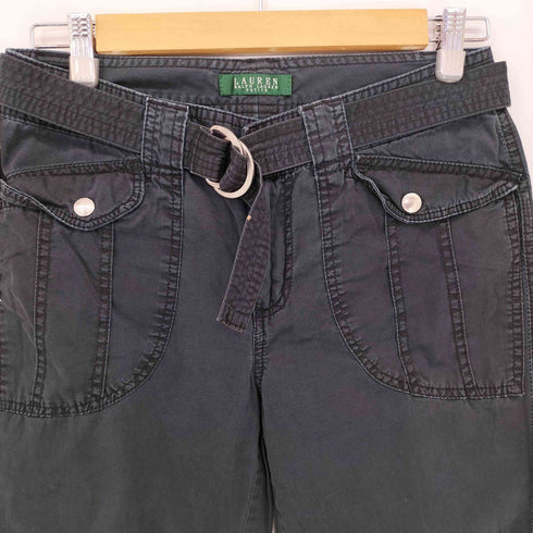 ローレンラルフローレン LAUREN RALPH LAUREN ベルテッド デザインポケット テーパードパンツ レディース 4P