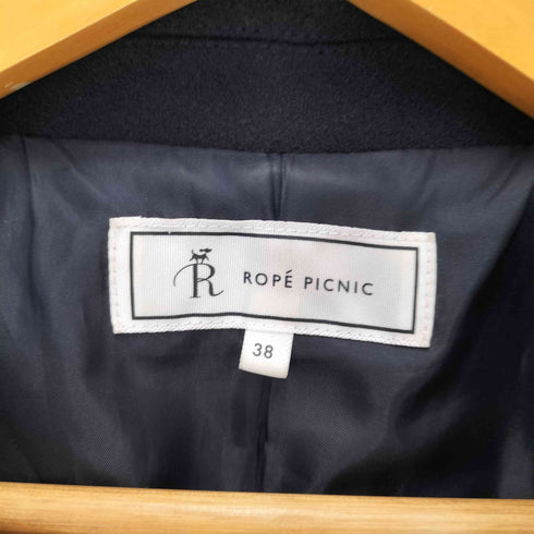 ロペピクニック Rope Picnic ハウンドトゥースジャージメルトンオーバーPコート レディース 38