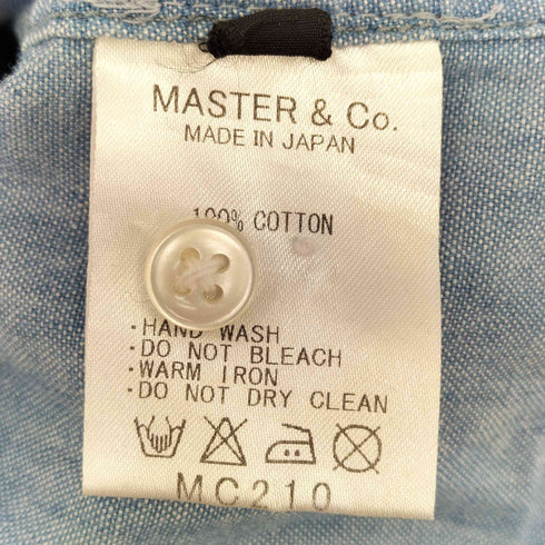 マスターアンドコー MASTER&CO. ペイント加工 シャンブレーシャツ メンズ JPN:0