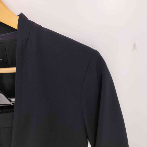 ユナイテッドアローズグリーンレーベルリラクシング UNITED ARROWS green label relaxing 手洗い可能/シルキーツイル ノーラペルジャケット テーパードパンツ セットアップ レディース 上下共に38