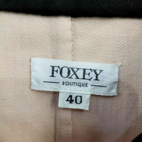 フォクシー FOXEY BOUTIQUE ベロア切替 ウールジャケット レディース JPN:40