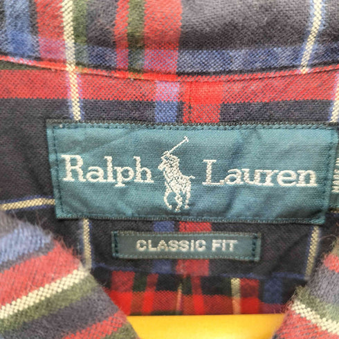 ラルフローレン RALPH LAUREN CLASSIC FIT スモールポニー刺繍 チェックBDシャツ メンズ import:XXL