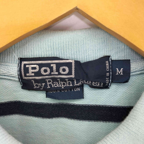 ポロラルフローレン POLO RALPH LAUREN ポニー刺繍 ボーダー S/S ポロシャツ メンズ import:M
