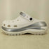 クロックス crocs Mega Crush Metallic Clog White/Silver メンズ 27cm