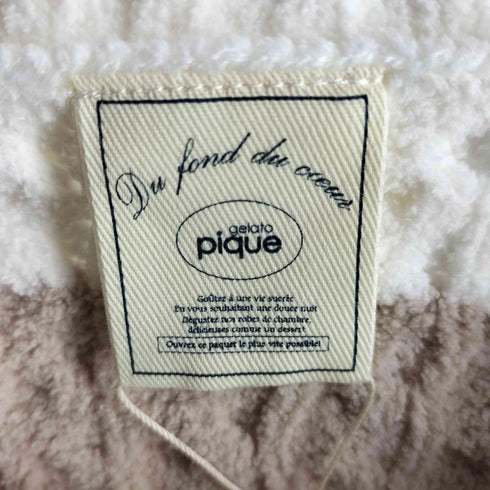 ジェラートピケ gelato pique ボーダー ケーブルニットデザインプルオーバー レディース FREE
