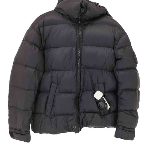 ディーゼル DIESEL ロゴパッチ フーデッドダウンジャケット メンズ import:L