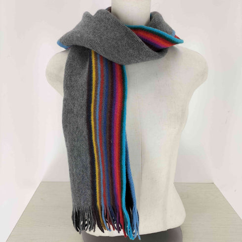 ポールスミス Paul Smith レインボー柄 ウールマフラー メンズ