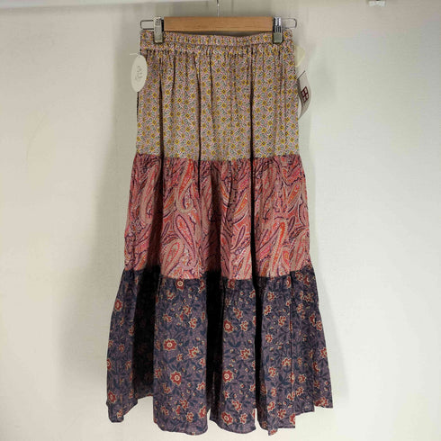 ドットアンドストライプスチャイルドウーマン Dot&Stripes CHILD WOMAN 21AW パッチワークティアードスカート レディース FREE
