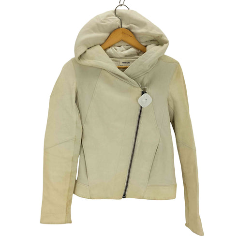 ヘルムートラング HELMUT LANG レザー切替ダブルジップパーカー レディース P