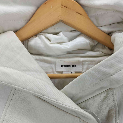 ヘルムートラング HELMUT LANG レザー切替ダブルジップパーカー レディース P