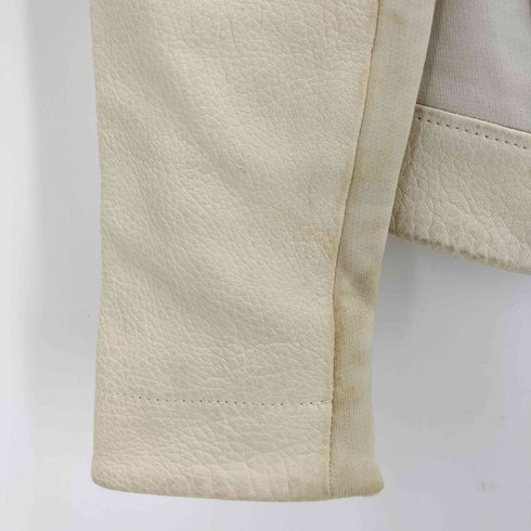 ヘルムートラング HELMUT LANG レザー切替ダブルジップパーカー レディース P