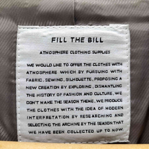 フィルザビル FILL THE BILL ウールストライプダブルコート レディース