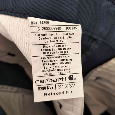 カーハート Carhartt Relaxed Fit work pants メンズ 31×32
