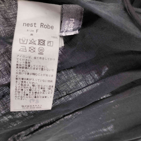 ネストローブ nest Robe リネン ノースリーブ ミニワンピース レディース FREE