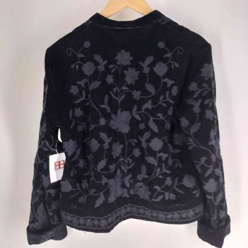ザラ ZARA EMBROIDERED VELVET BLOUSE レディース import:M