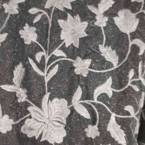 ザラ ZARA EMBROIDERED VELVET BLOUSE レディース import:M