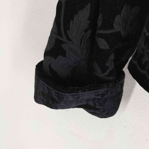 ザラ ZARA EMBROIDERED VELVET BLOUSE レディース import:M