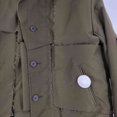 メゾンミハラヤスヒロ Maison MIHARA YASUHIRO 襟コーデュロイ カットオフ 再構築 ライナー付きミリタリーコート メンズ JPN:44