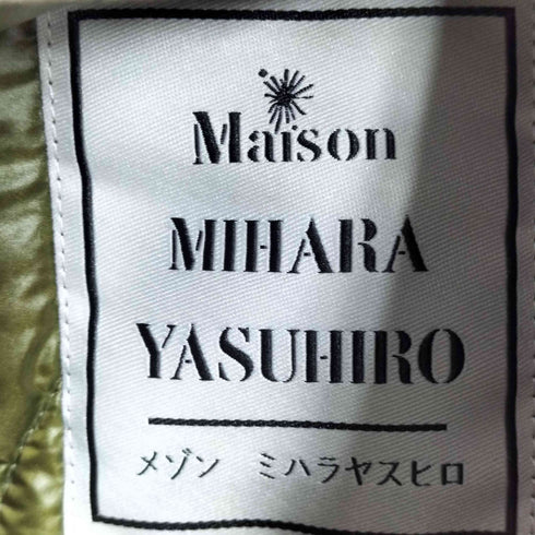 メゾンミハラヤスヒロ Maison MIHARA YASUHIRO 襟コーデュロイ カットオフ 再構築 ライナー付きミリタリーコート メンズ JPN:44