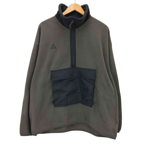 ナイキエーシージー NIKE ACG Polartec Fleece Anorak Jacket Half Zip Olive Green メンズ JPN:XL