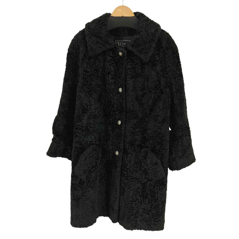 WATT&SHAND SUSAN LYNN エンボス ファー ステンカラーコート レディース