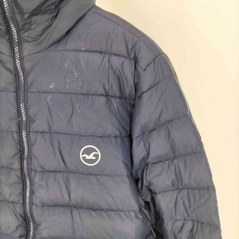 ホリスター Hollister ULTIMATE DOWN COLLECTION ロゴ プリント 裏起毛 フーデッド ダウン ジャケット メンズ import:S