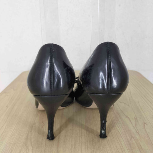 サルヴァトーレフェラガモ Salvatore Ferragamo エナメルレザー リボン付き ヒールパンプス レディース 6