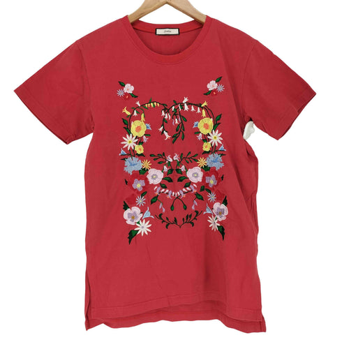 ジュエティ jouetie 花刺繍半袖Tシャツ レディース m