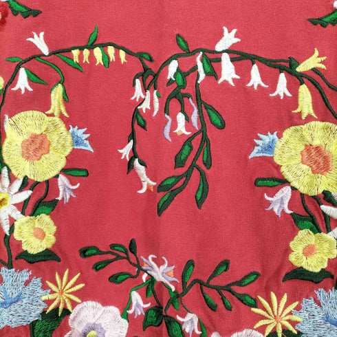 ジュエティ jouetie 花刺繍半袖Tシャツ レディース m