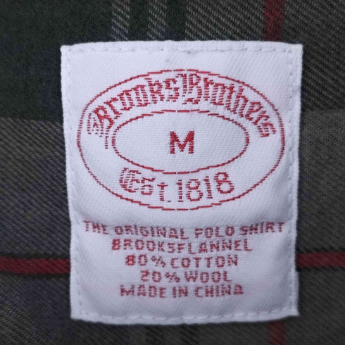 ブルックスブラザーズ BROOKS BROTHERS est.1818 チェック柄ネルシャツ ボタンダウン メンズ import:M
