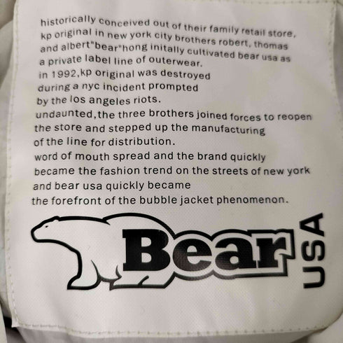 ベアーユーエスエー BEAR USA ファー・フード取り外し可能 ダウンジャケット メンズ import:XL