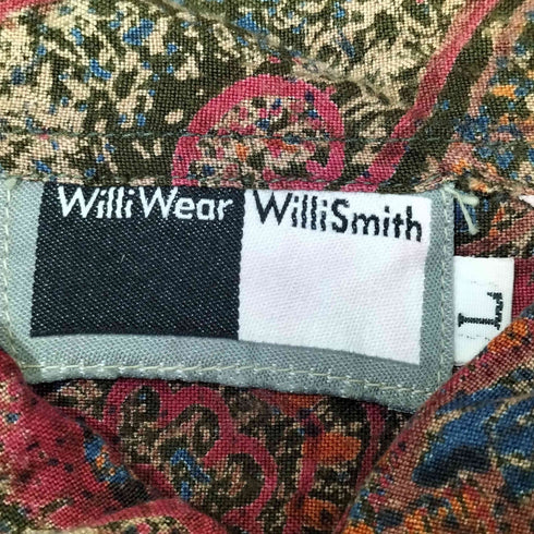 WilliWear WilliSmith ペイズリー 総柄 レーヨン L/S シャツ メンズ import:L