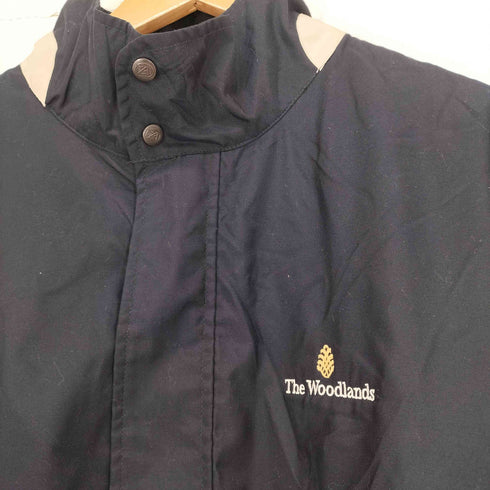 AHEAD AUTHENTICS 韓国製 THE WOODLANDS ワンポイント刺繍ハーフジップ ナイロンジャケット メンズ L