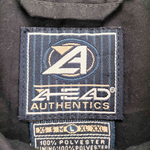 AHEAD AUTHENTICS 韓国製 THE WOODLANDS ワンポイント刺繍ハーフジップ ナイロンジャケット メンズ L