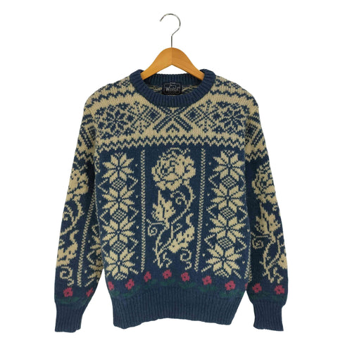 ウールリッチ WOOLRICH 80s フローラル モヘヤブレンド ウールニット レディース import:L