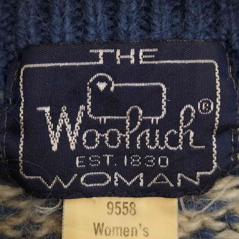 ウールリッチ WOOLRICH 80s フローラル モヘヤブレンド ウールニット レディース import:L